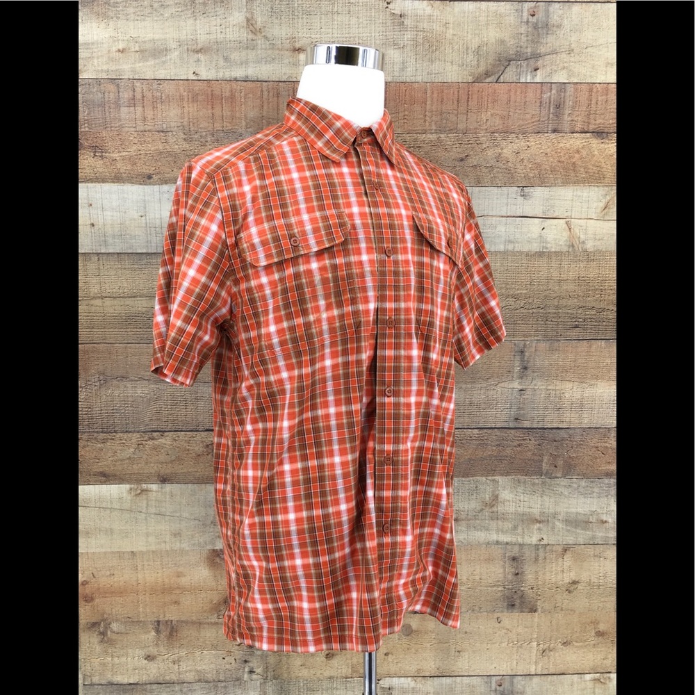 The North Face Men's Plaid‎ Shirt Orange Size Large - Picture 8 of 8